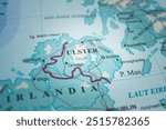 Map of Northern Ireland featuring Belfast, Londonderry, Lisburn, Newry, and other key cities. Ideal for education and travel references