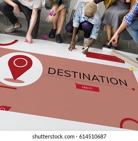 Map Pin Location Direction Position Graphic
