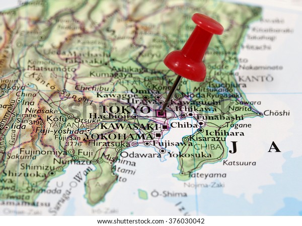 Map Pin Point Tokyo Japan Stock Photo Edit Now 376030042