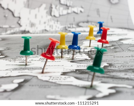 map route marked