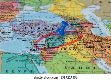 Map Syria Red Circle Marker Stock Photo 1399227356 | Shutterstock