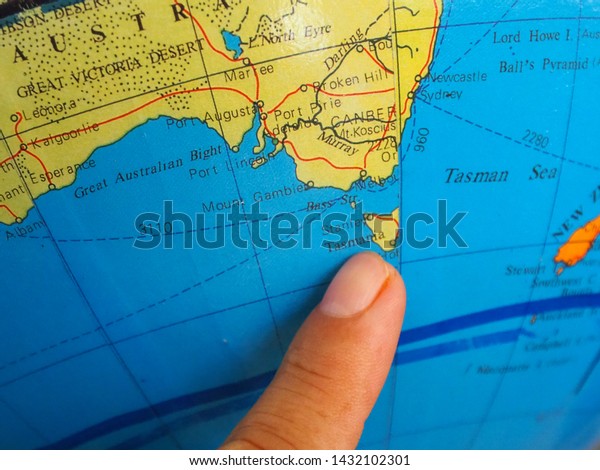 Map Tasmania On Globe Stock Photo 1432102301 Shutterstock Map Tasmania On Globe 600w 1432102301