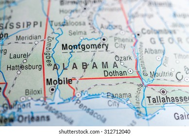 Map View Of Alabama State