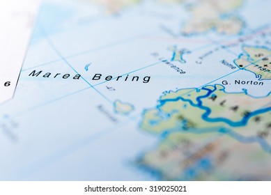 Map View Of Bering Sea.