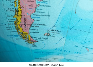 Falkland Islands In World Map Map View Falkland Islands On Geographical Stock Photo 293644265 |  Shutterstock