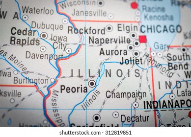 Map view of Illinois State. (vignette)