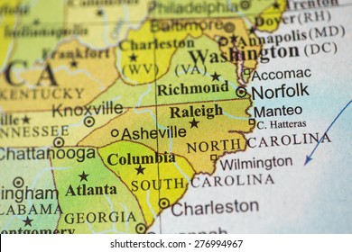 North Carolina On World Map Map View North Carolina On Geographical Stock Photo 276994967 | Shutterstock