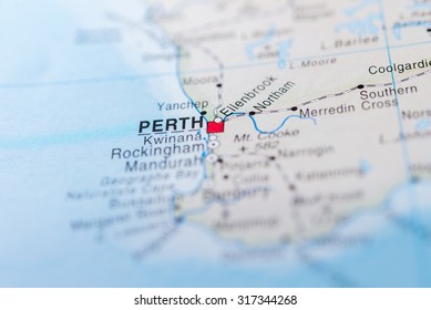 Map View Of Perth, Australia