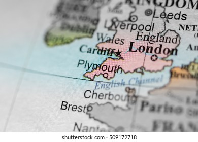 Map Of Plymouth Uk Map View Plymouth Uk On Geographical Stock Photo 509172718 | Shutterstock