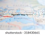 Map view of Thunder Bay, Canada.