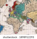 Map of the World showing Napoleon