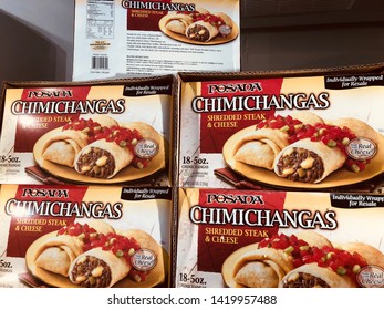 Maple Grove, MN - June 9, 2019: Posada Chimichangas With Shredded Steak And Cheese, Frozen, For Sale At A Costco Warehouse Store