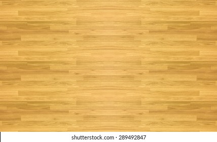Maple hardwood basketball floor pattern as viewed from above.