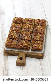 Maple Syrup Butter Tart Squares With Pecan & Walnut, Homemade Canadian Sweet