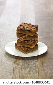 Maple Syrup Butter Tart Squares With Pecan & Walnut, Homemade Canadian Sweet