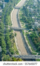 Mapocho River, Santiago, Chile.