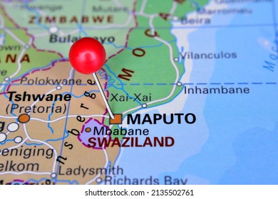 Maputo Located On Map Red 260nw 2135502761 