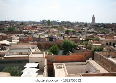 Marakesh Morocco View From Rooftop Over City