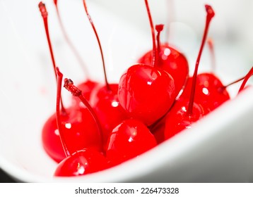 Maraschino Cherries In Bowl 