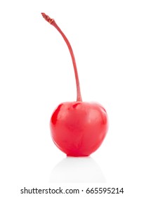 Maraschino Cherry Isolated On White Background
