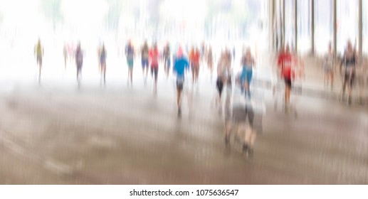 marathon runners blur background  - Shutterstock ID 1075636547