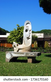 MARBELLA, SPAIN - MARCH 20, 2009 - View Of A Modern Concrete Sculpture, Elviria, Marbella, Costa Del Sol, Malaga Province, Andalucia, Spain, March 20., 2009.