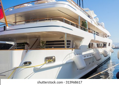 Marbella, Spain September 3, 2014: Lady Haya Famous Luxury Yacht Saudi Royal Family Arrives At Port On September, 3, 2014 In Marbella Spain