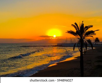 Marbella Sunset, Boxing Day. Costa Del Sol.