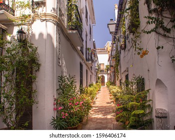 Marbella's city centre street scene - Shutterstock ID 1596406174