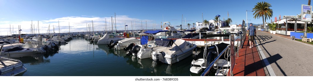 Marbella,Spain.November 05 2016 Boats in the Marina in the stylish resort of Marbella on the Costa Del Sol in Andalucia Spain - Shutterstock ID 768389335