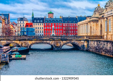 Marble Bridge on the Frederiksholms Canal. Copenhagen, Denmark