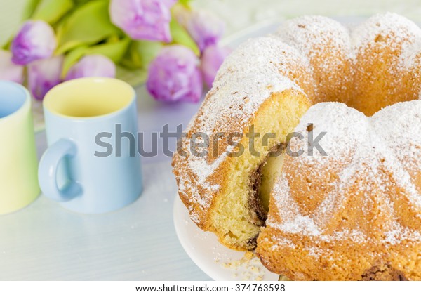 Marble Cake Decoration Stock Photo Edit Now 374763598