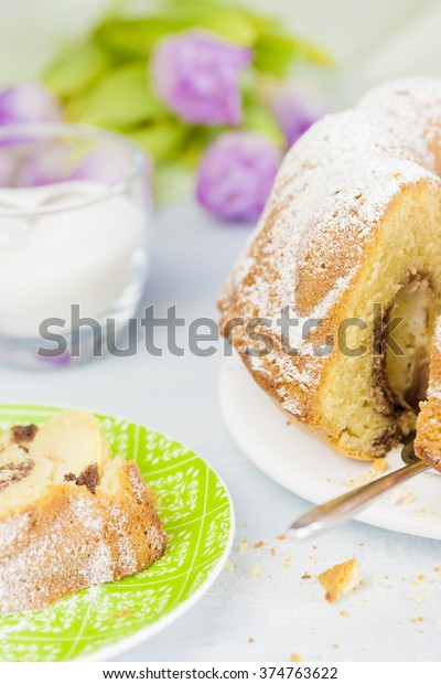 Marble Cake Decoration Stock Photo Edit Now 374763622