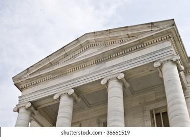 Marble Columns Of Court House Entrance