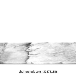 Marble counter isolated on white background.
