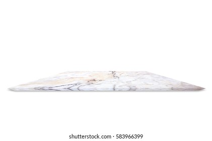 Marble Counter Isolated On The White Background.