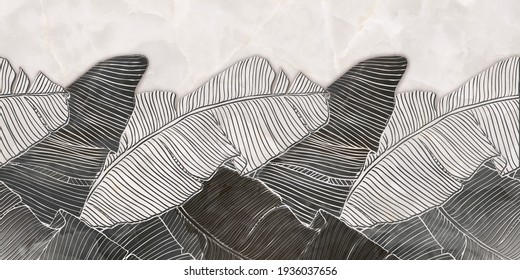 marble decor with leaf texture design, marble backgrounds