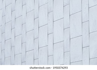 Marble Facade Of The Modern Building. Nordic Architecture In Finland, Helsinki.