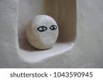 A marble face