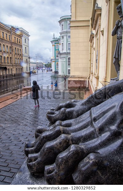 Marble Fingers On Feet Atlants Statues Stock Photo Edit Now