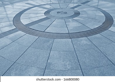 Marble Floor In The City Square 