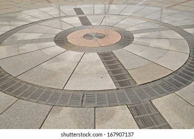 Marble Floor In The City Square 