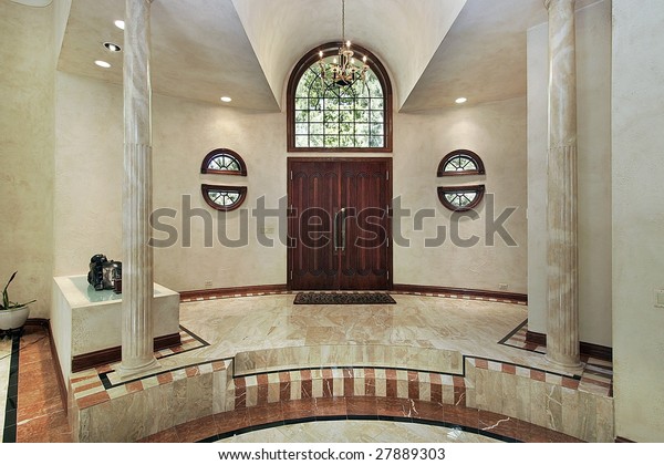 Marble Foyer Entryway Columns Stock Photo Edit Now 27889303