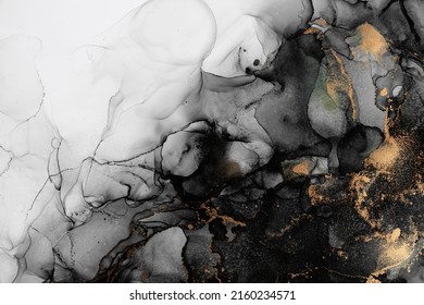 Marble ink abstract art from exquisite original painting for abstract background . Painting was painted on high quality paper texture to create smooth marble background pattern of ombre alcohol ink . - Shutterstock ID 2160234571