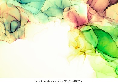Marble ink abstract art from exquisite original painting for abstract background . Painting was painted on high quality paper texture to create smooth marble background pattern of ombre alcohol ink . - Shutterstock ID 2170549217