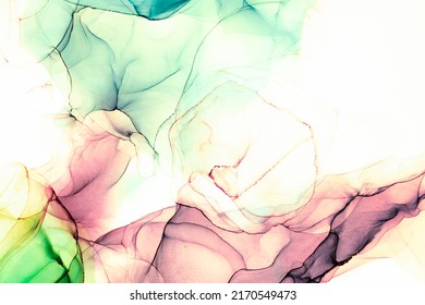 Marble ink abstract art from exquisite original painting for abstract background . Painting was painted on high quality paper texture to create smooth marble background pattern of ombre alcohol ink . - Shutterstock ID 2170549473