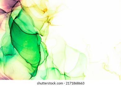 Marble ink abstract art from exquisite original painting for abstract background . Painting was painted on high quality paper texture to create smooth marble background pattern of ombre alcohol ink . - Shutterstock ID 2171868663