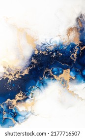 Marble ink abstract art from exquisite original painting for abstract background . Painting was painted on high quality paper texture to create smooth marble background pattern of kintsuki ink art . - Shutterstock ID 2177716507