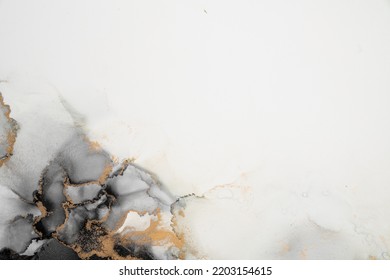 Marble ink abstract art from exquisite original painting for abstract background . Painting was painted on high quality paper texture to create smooth marble background pattern of ombre alcohol ink . - Shutterstock ID 2203154615