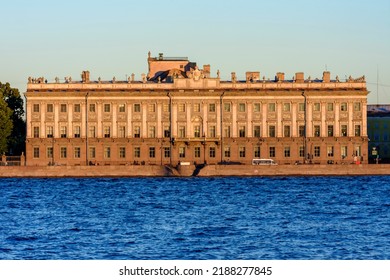 Marble Palace On Palace Embankment In Saint Petersburg, Russia